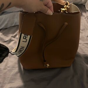 Ralph Lauren Tan Leather Shoulder Bag